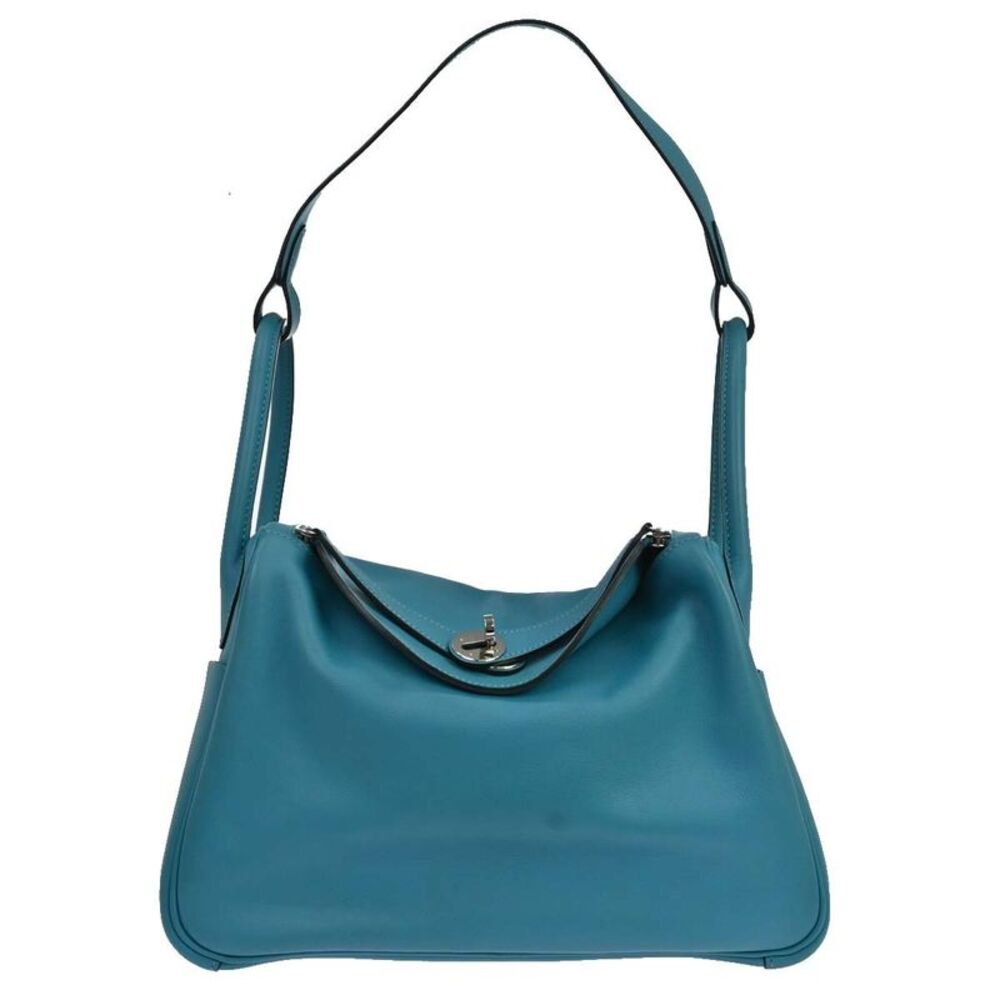 Hermes Lindy Swift Turquoise Leather Shoulder Bag Bag